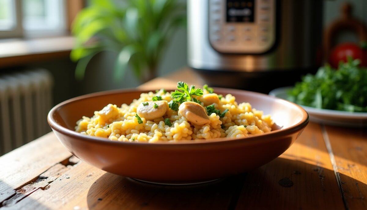 Risotto au poulet express avec Cookeo : un plat savoureux prêt en moins de 30 minutes